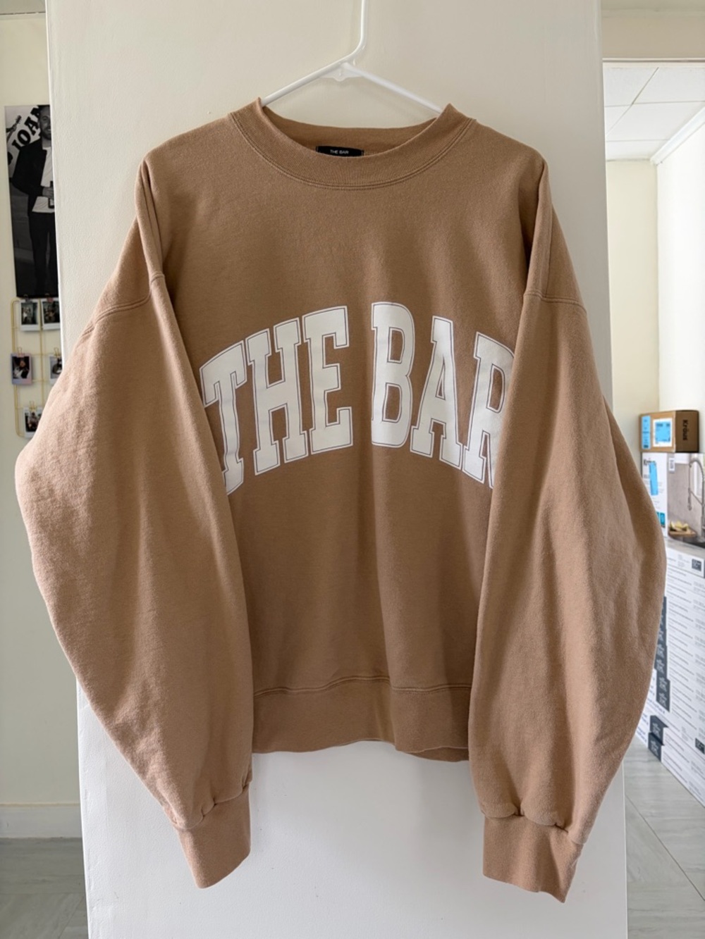 THE BAR Tan Crewneck Sweatshirt